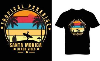 design de camiseta de verão vetor