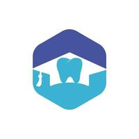 design de logotipo de vetor de estudo odontológico. modelo de design de logotipo da universidade odontológica.