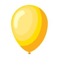 balão amarelo hélio flutuando vetor