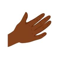 mão afro humano recebendo vetor