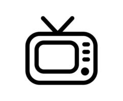 ícone do logotipo da tv monoline. símbolo de vetor em estilo moderno simples sobre fundo branco. web cantar para design