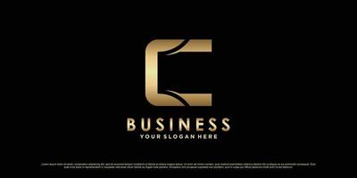 letra inicial de design de logotipo de monograma c para negócios ou pessoais com vetor premium de conceito criativo