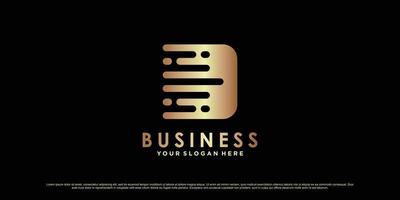 letra inicial de design de logotipo monograma d para negócios ou pessoal com vetor premium de conceito criativo