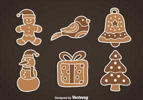 Coleção Xmas Gingerbread vetor