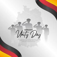 celebração alemão dia da independência design fundo com vetor de silhueta de soldados.