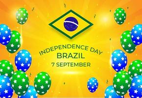 ilustração vetorial de bandeira do dia da independência do brasil 7 de setembro vetor