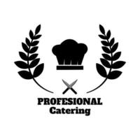 restaurante logotipo de catering vetor