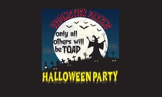 design de vetor de camiseta de festa de halloween