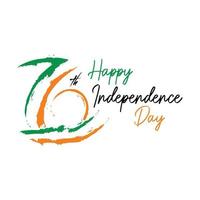 setenta e seis 76 anos de design vetorial do dia da independência indiana vetor