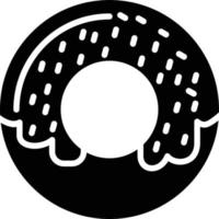 ícone de glifo de donut vetor