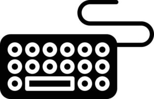 ícone de glifo de teclado digital vetor