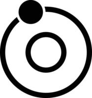 ícone de glifo de órbita vetor