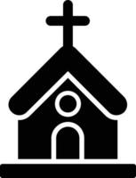 ícone de glifo de igreja vetor