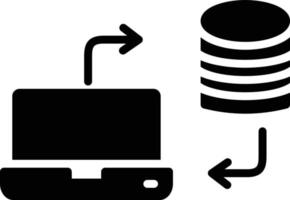 ícone de glifo de armazenamento de dados vetor