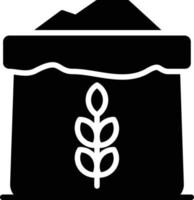 ícone de glifo de farinha de trigo vetor