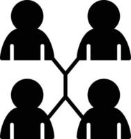 ícone de glifo de conexão de pessoas vetor