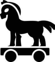 ícone de glifo de cavalo de troia vetor