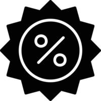 ícone de glifo de porcentagem vetor