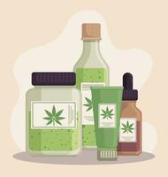 produtos de cannabis medicinal vetor