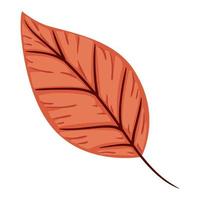 folha vermelha de outono vetor