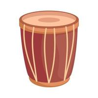 instrumento musical de tambor de madeira vetor