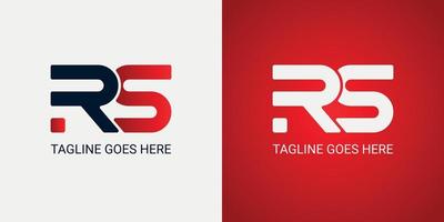 modelo de vetor de design de logotipo gradiente vermelho moderno carta rs