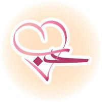 caligrafia árabe de hubb ou amor vetor