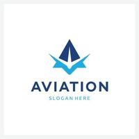 carta de logotipo de aviação estrela a para negócios vetor