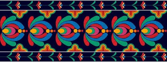 floral húngaro polonês moravian folk étnica sem costura padrão design. tecido asteca tapete boho mandalas têxtil decoração papel de parede. vetor de bordado tradicional de flor de motivo nativo tribal