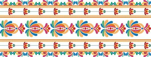 floral húngaro polonês moravian folk étnica sem costura padrão design. tecido asteca tapete boho mandalas têxtil decoração papel de parede. vetor de bordado tradicional de flor de motivo nativo tribal