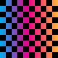 preto e arco-íris quadrados sem costura pattern.checkered bandeira. ilustração vetorial. vetor