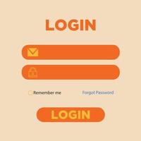 formulário de login, página de login, login, modelo vetorial vetor