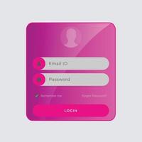 tela de login, modelo de ilustração vetorial de design de página de login moderno. vetor