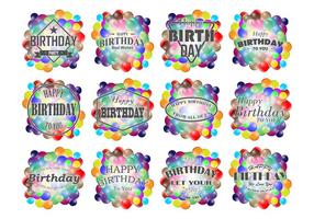 Smarties Birthday Label Vector