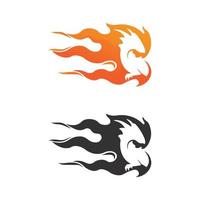 design de logotipo de ilustração de ícone de vetor de dragão
