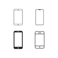 ícone do dispositivo digital, smartphone com botões isolados no fundo branco. elementos de design vetorial definir ilustração para web, app, internet vetor