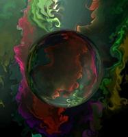 bola esférica turva 3d colorida. ilustração vetorial vetor