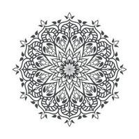 design de mandala redonda para colorir e decoração vetor