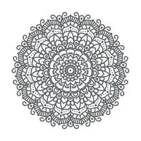 design de mandala redonda para colorir e decoração vetor