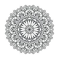 design de mandala redonda para colorir e decoração vetor