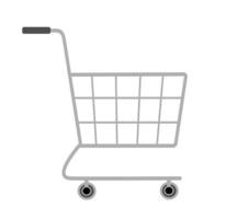 carrinho de compras de supermercado, cesta usada para fazer compras vetor