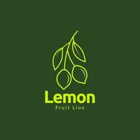design de logotipo de frutas de limão verde abstrato vetor