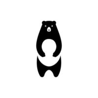 urso design de logotipo minimalista moderno vetor