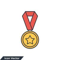 ilustração em vetor logotipo ícone medalha. modelo de símbolo de medalha para coleção de design gráfico e web