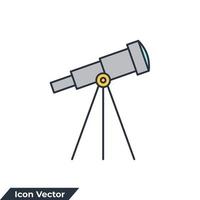 ilustração em vetor astronomia ícone logotipo. modelo de símbolo de telescópio para coleção de design gráfico e web
