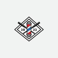 barbeiro esporte logotipo design ilustração vetor ícone símbolo