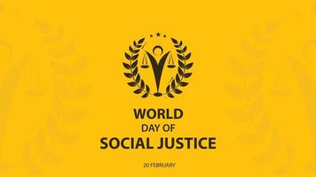 Dia Mundial da Justiça Social. fundo de ilustração vetorial vetor