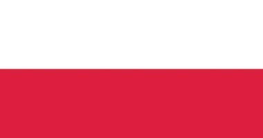 bandeira da polônia com design original de ilustração vetorial de cor rgb vetor
