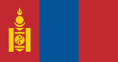bandeira da mongólia com design original de ilustração vetorial de cor rgb vetor