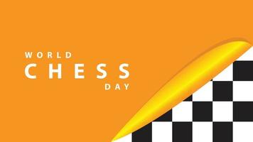 dia mundial do xadrez. ilustração vetorial. vetor
